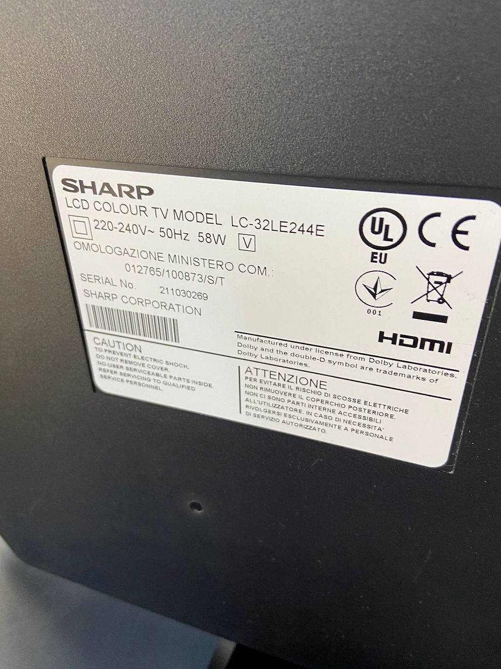 Thumbnail: Sharp LCD  32” TV LC-32LE244E 