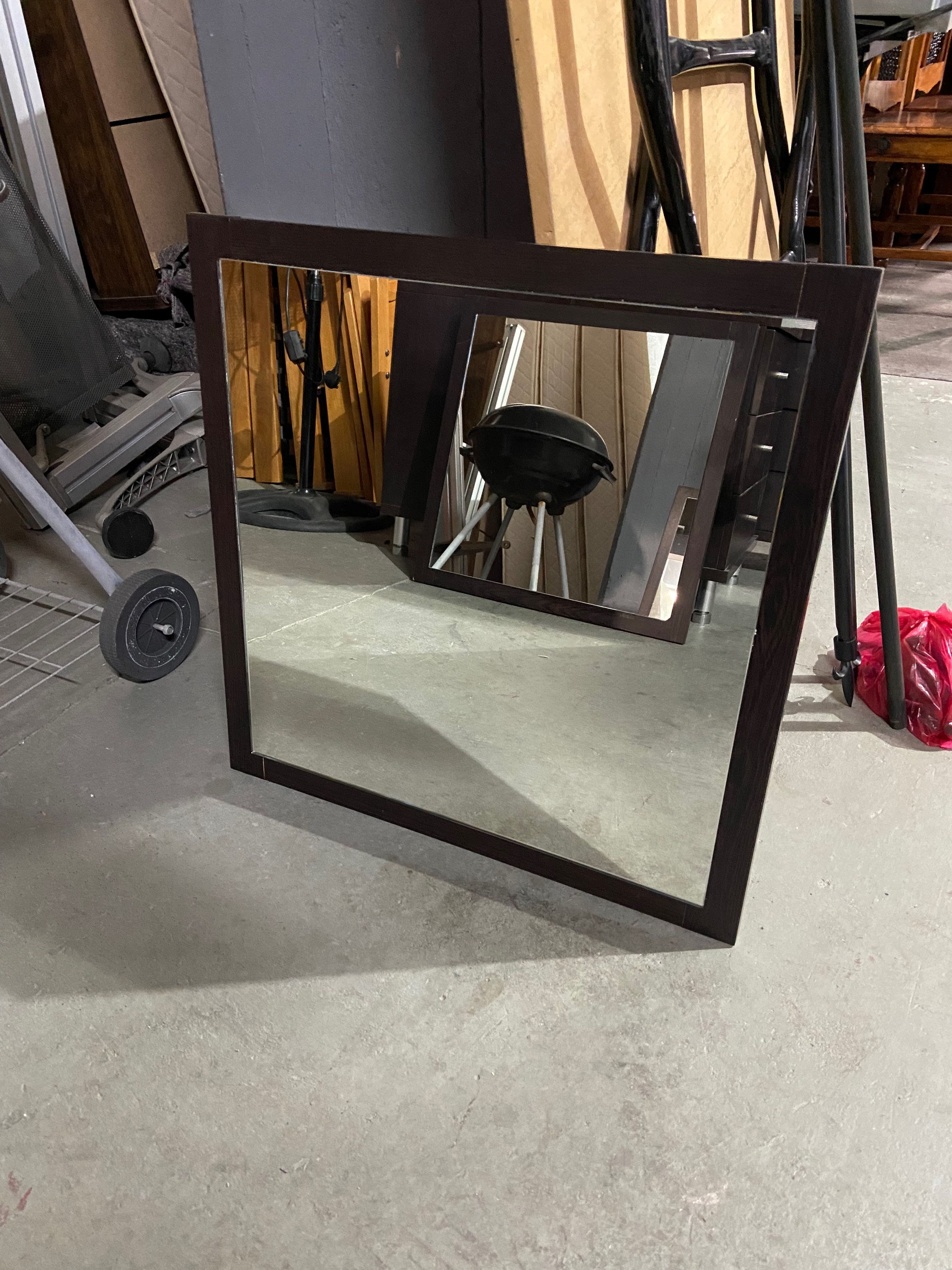 Modern wood veneer surround mirror 60x60 (2 available) €20 each