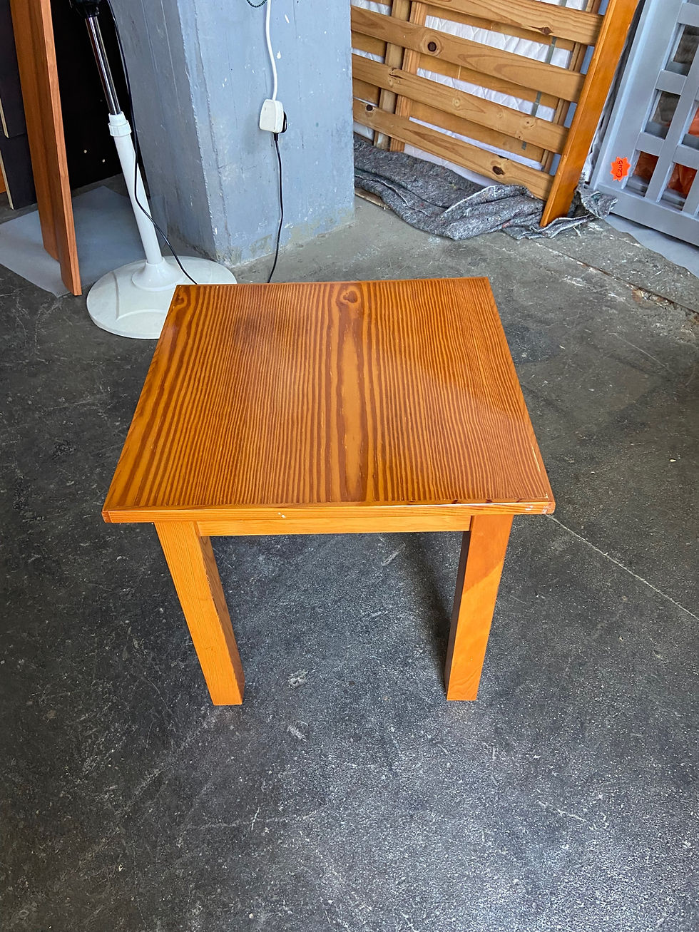 Thumbnail: Pine veneer occasional table 46x46 46h 