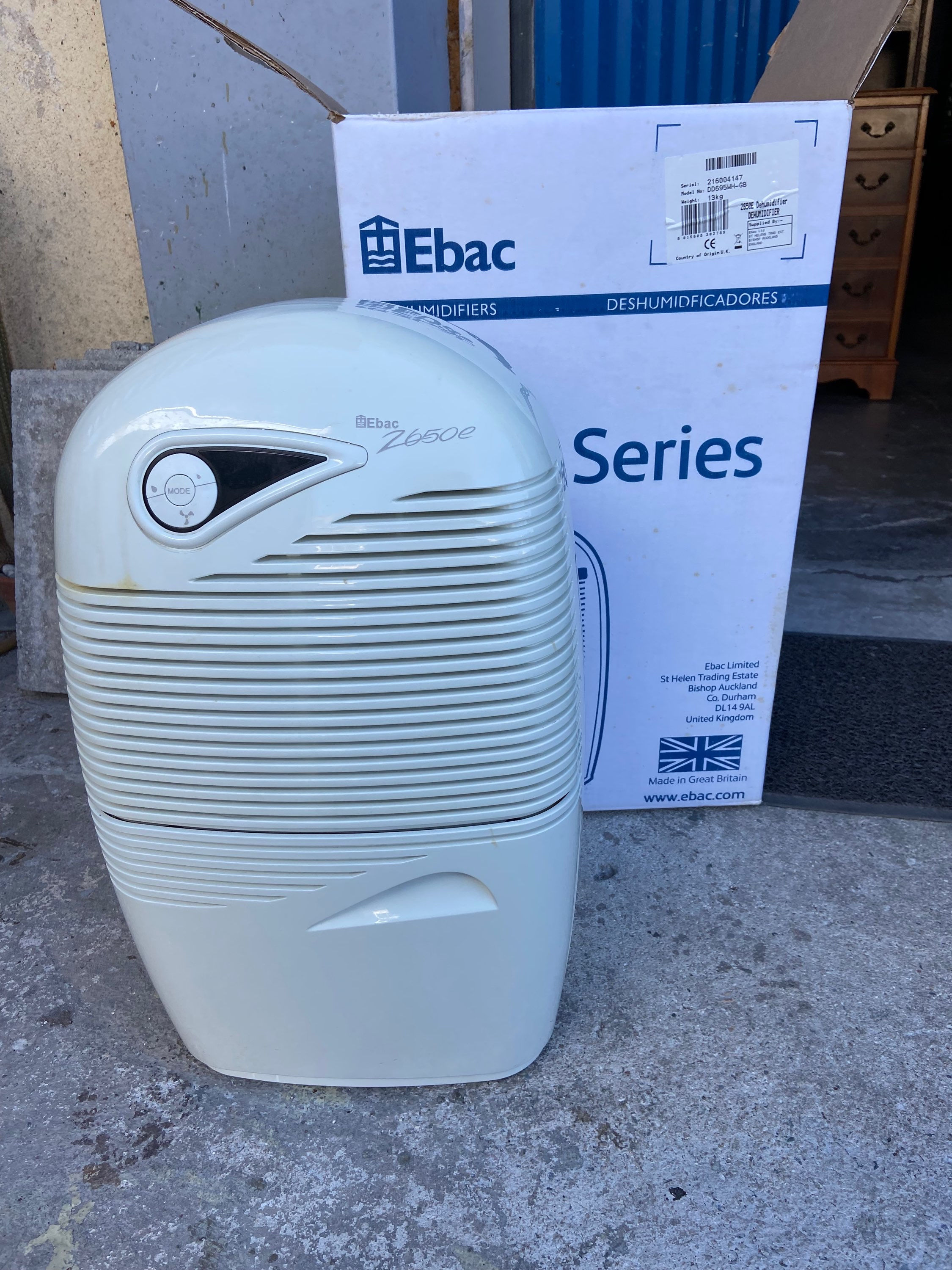 Ebac 2650E dehumidifier 
