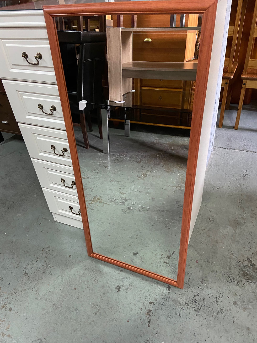 Thumbnail: Medium wood veneer mirror 50x110 