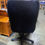 Thumbnail: Black synthetic leather height adjustable large office chair with arms
