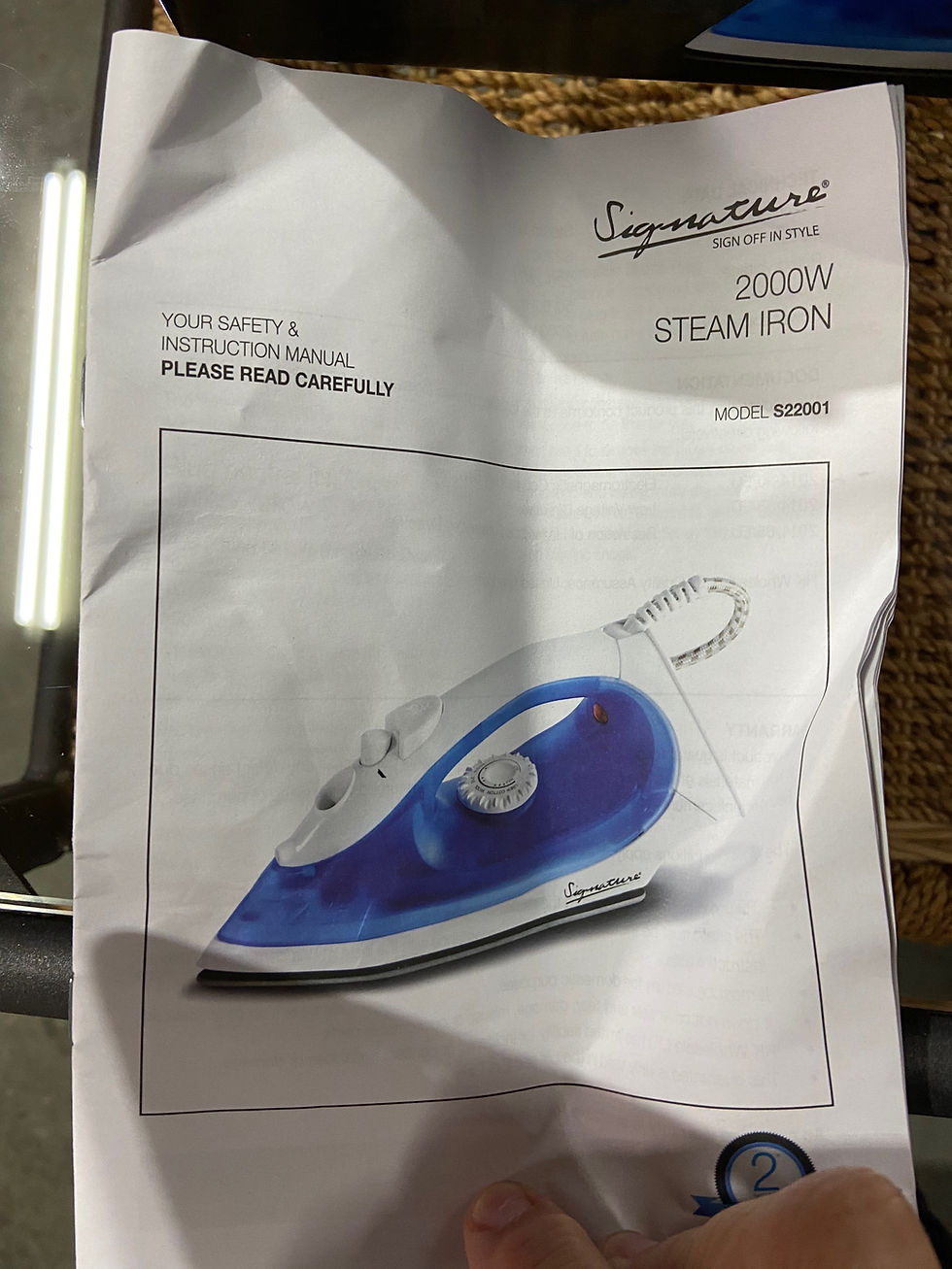 Thumbnail: AS NEW IN BOX Signature 2000w steam iron 