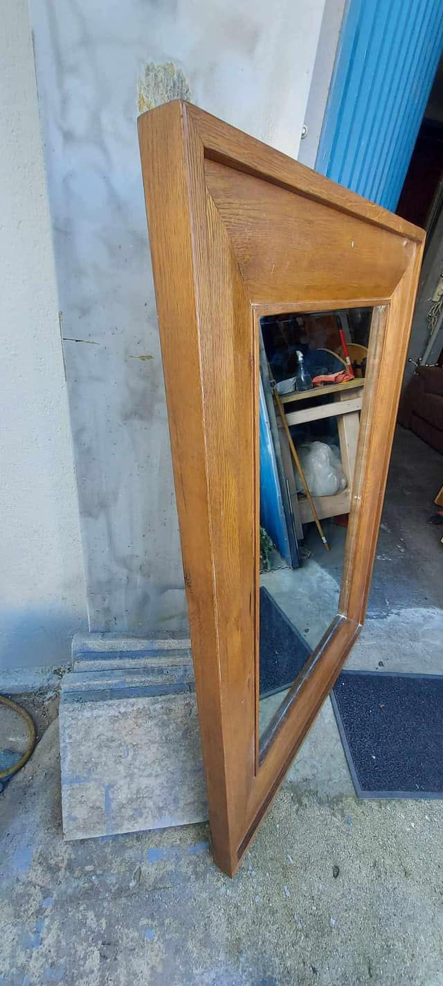 Thumbnail: Large solid oak mirror (70 x 170 x 6)