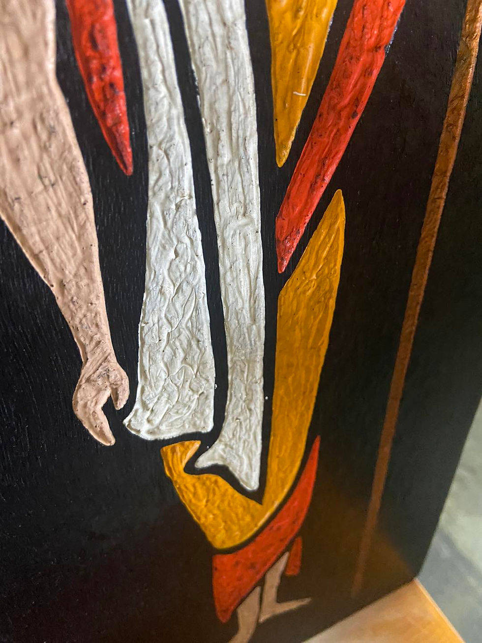 Thumbnail: Carved and hand painted picture (shepherd) 26x55 €30