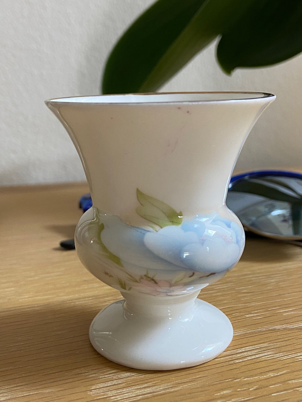 Thumbnail: Small elegant fine bone china vase 