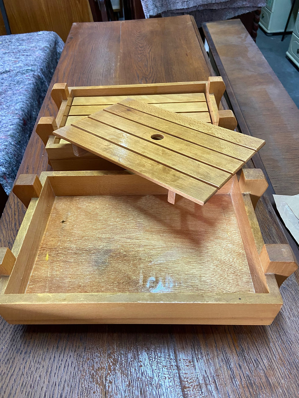 Thumbnail: 2 Sushi bamboo serving trays 