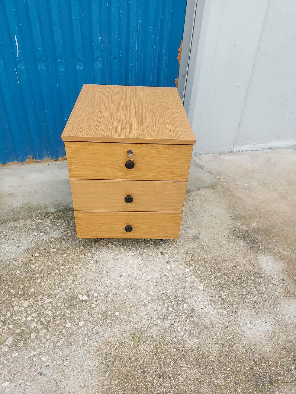 Thumbnail: Lockable 3 drawer desk pedestal on castors (45 x 57 x56) €50