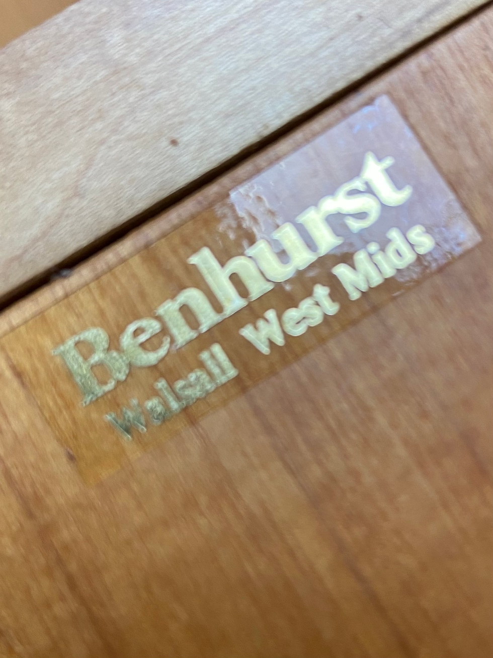 Thumbnail: Heavy Benhurst wooden mirror front medicine/bathroom/cabinet 45x57.5  