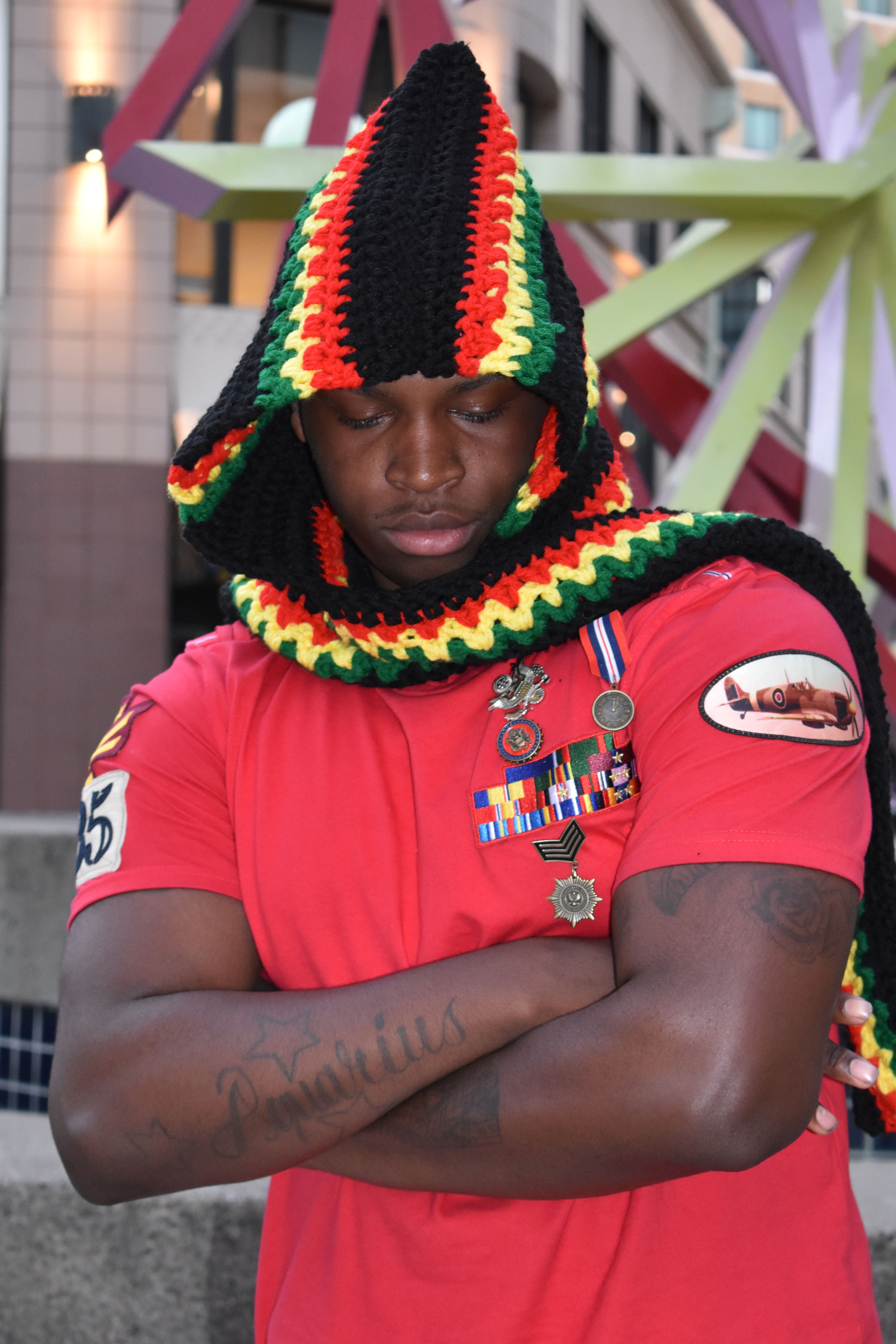 Issa Rasta Hooded Scarf