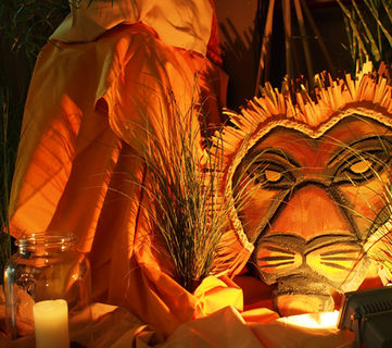 Deko beim Konzert mit König der Löwen