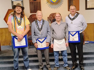 Grandson of Junior Warden Sperry received his Fellowcraft degree on April 28, 2026