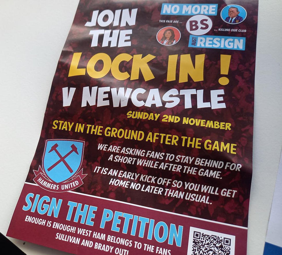 Lock-in appeal in the flyers seen around the stadium before kick-off : Picture by @YTJourno