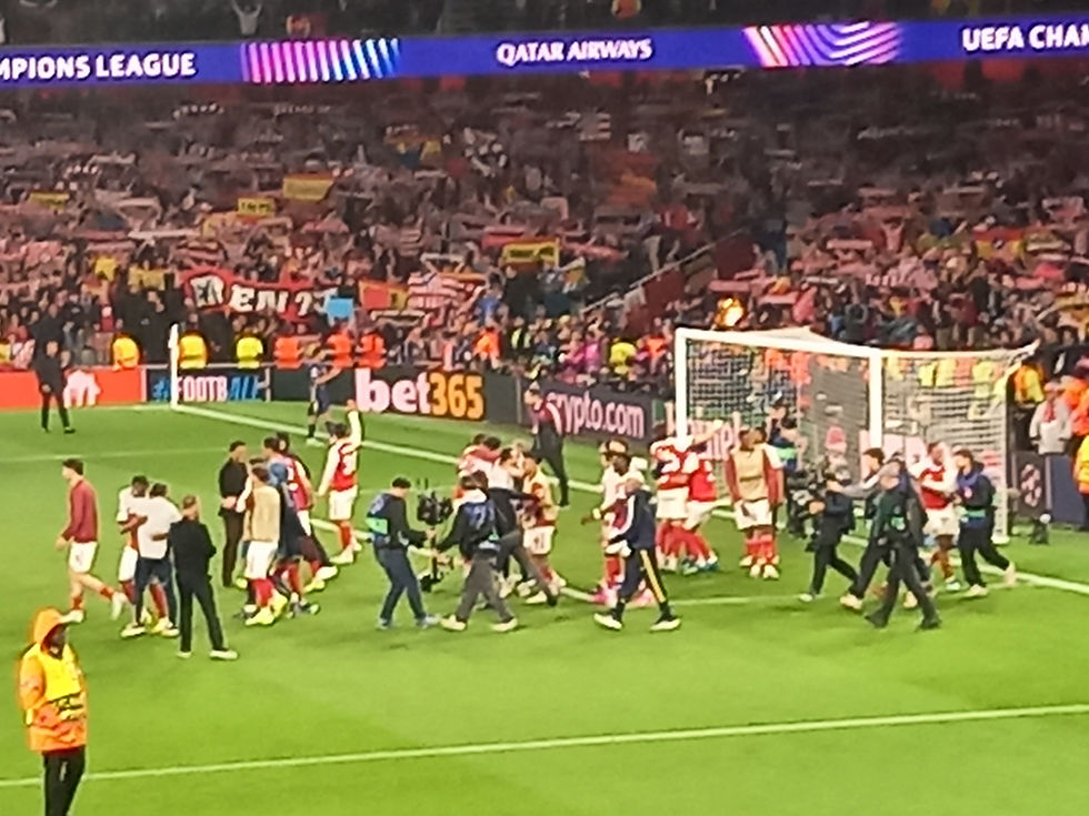 Post match jubilation