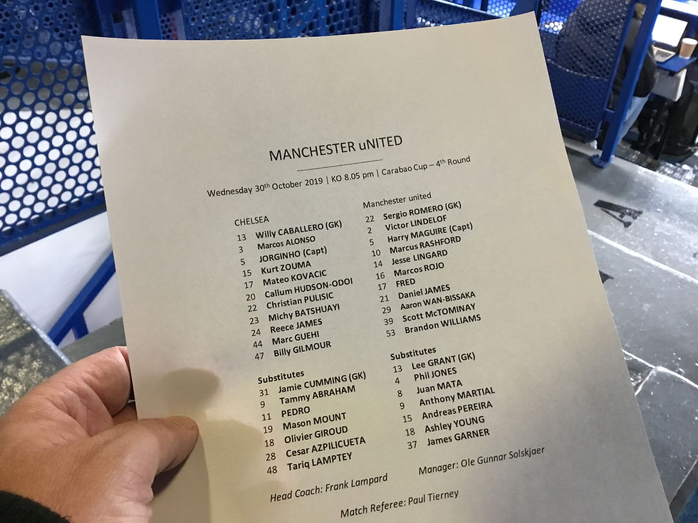 Chelsea 1 Man Utd 2 Photo: Paul Lagan