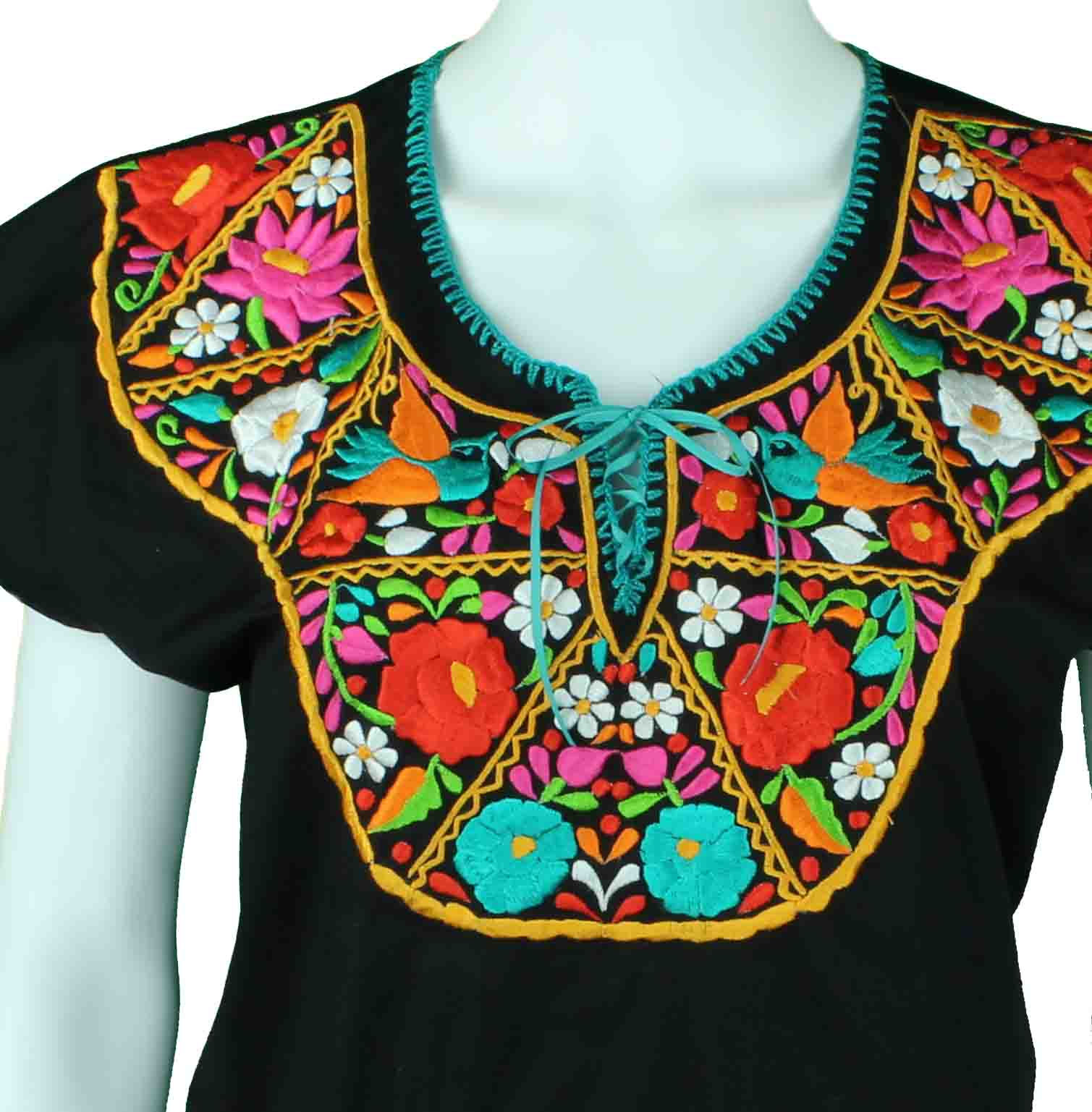 Mexican Embroidered Blouse Puebla 28001