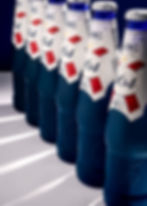 Kronenbourg 1664 Blanc product photography bottles in line