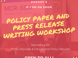 Policy Paper/Press Release Workshop Recap