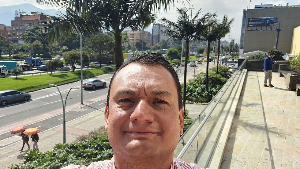 Private driver beginning a Villa de Leyva tour from Bogota on a clear morning.