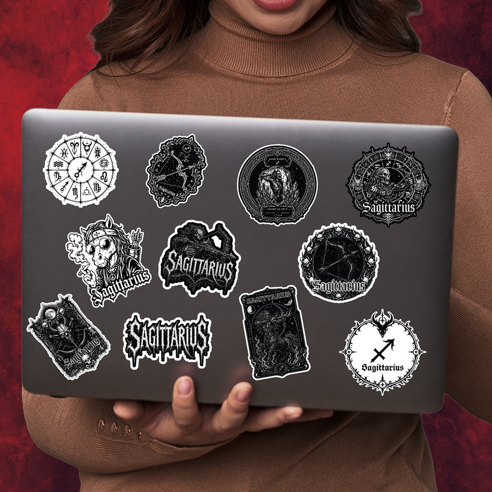 Thumbnail: Sagittarius sticker collection on a laptop