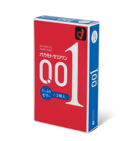 Okamoto 0.01 Lubricant Plus (Japanese Edition) 3-Pack PU Condoms