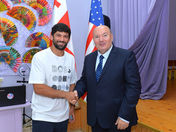 Visit of an Olympic Star to the Georgian-American High School!