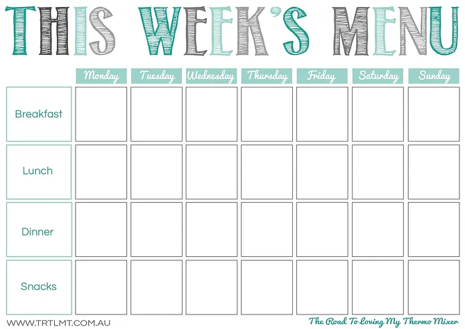 weekly meal planner