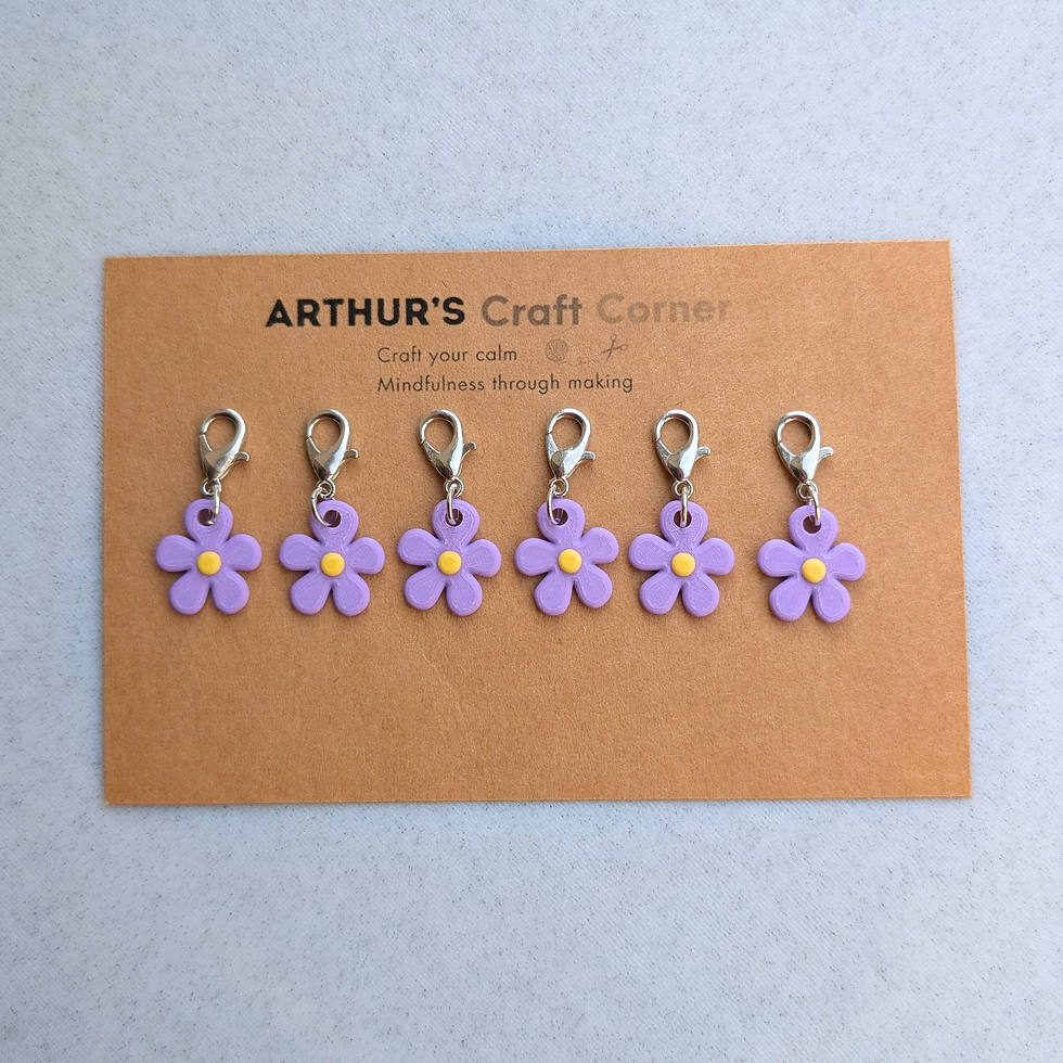 Thumbnail: Lilac Daisy Stitch Markers