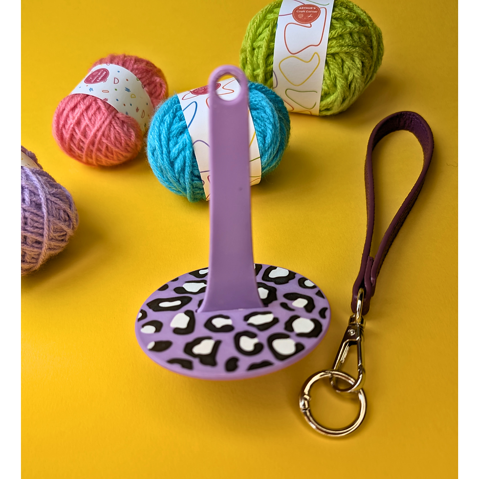 Thumbnail: 3D Printed Yarn minder, fully rotating, Cheetah design