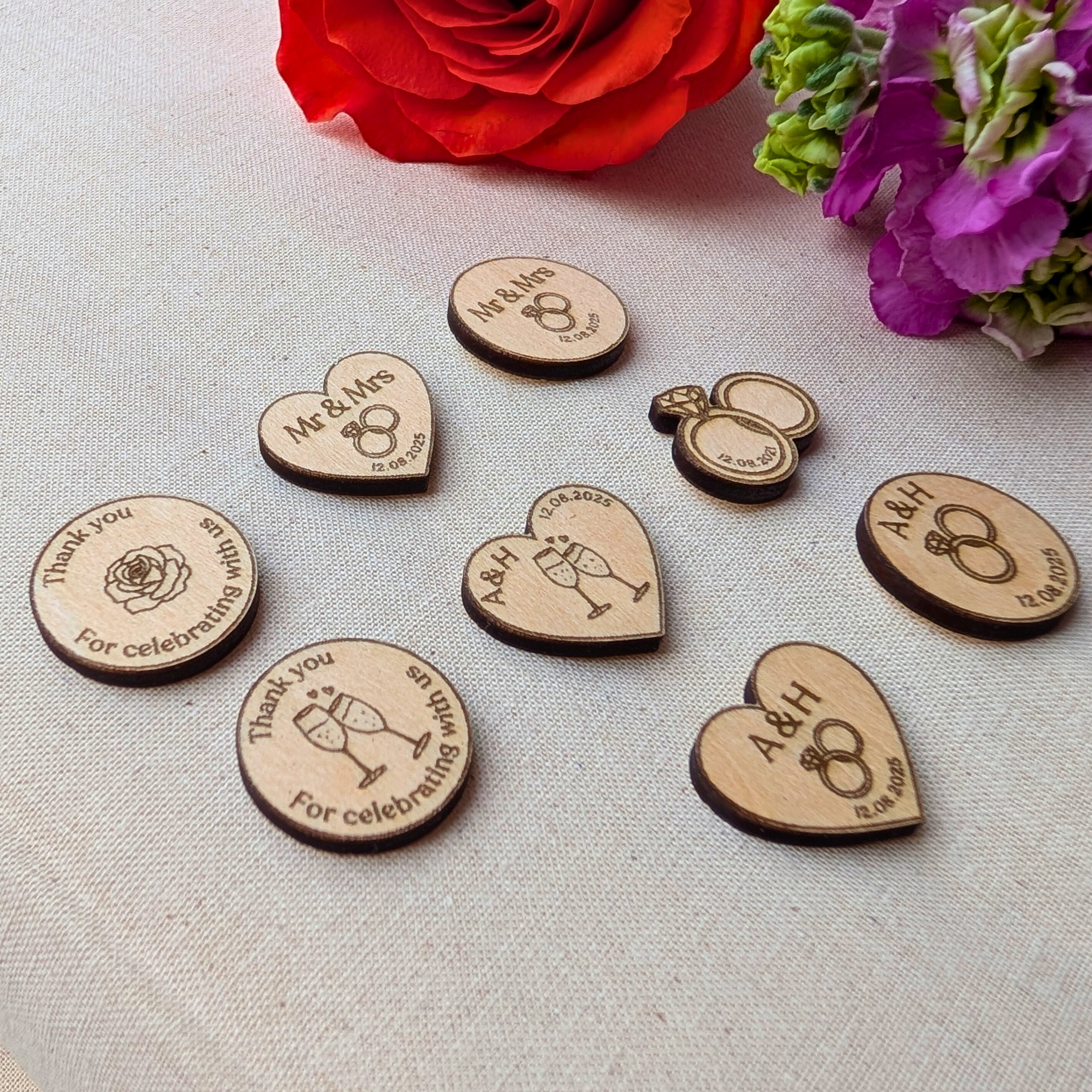 Table confetti, pre-made designs, suitable for weddings and other big events