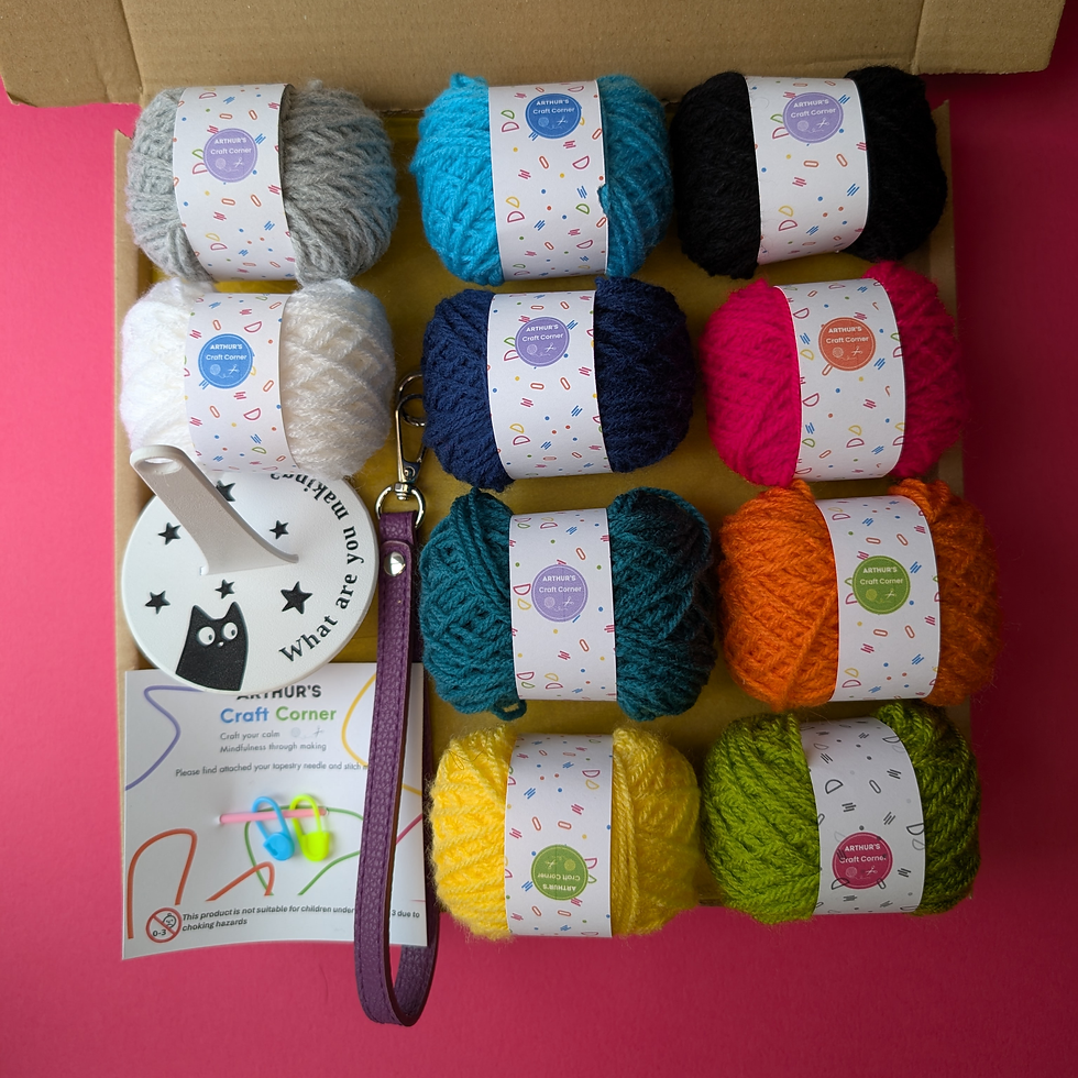 Thumbnail: Knitters/Crocheters gift bundle; yarn and 3D printed yarn minder