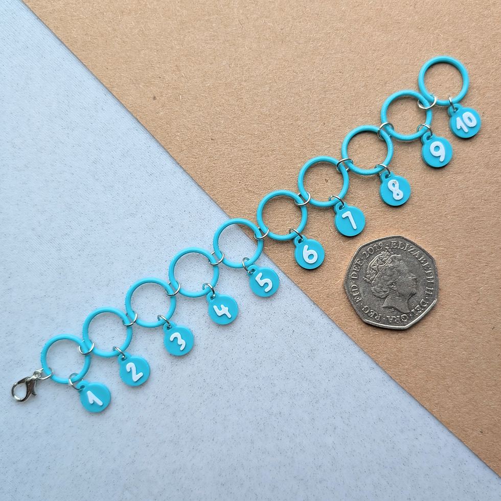 Thumbnail: Blue Row tracker, keep track of your rows, light weight and snag free