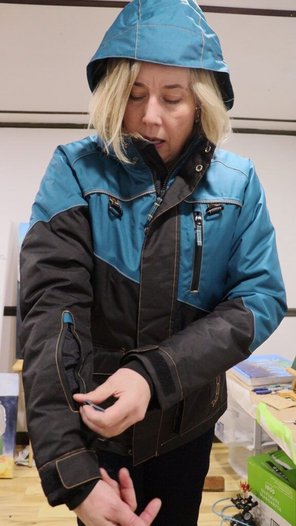DSG Avid Womens Ice Fishing Jacket Sleeve Pocket