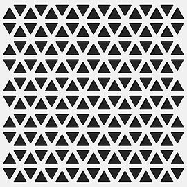 20mm triangle holes at 60° staggered pitch with 45% open area
