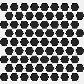 27.7mm hexagon holes at 60° staggered pitch with 60% open area
