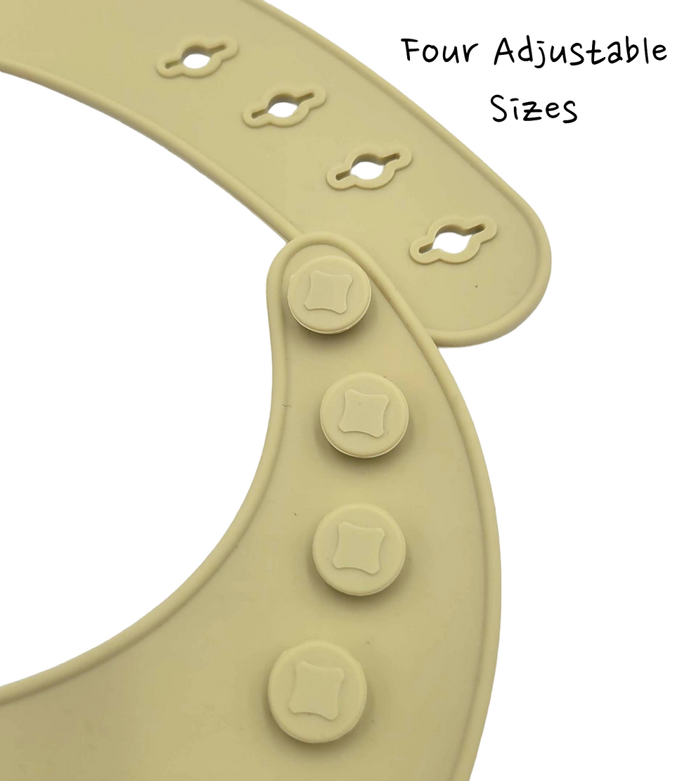 Thumbnail: Silicone Baby Bibs with Spill Catcher, Set of 2, Adjustable Waterproof & BPA Fre