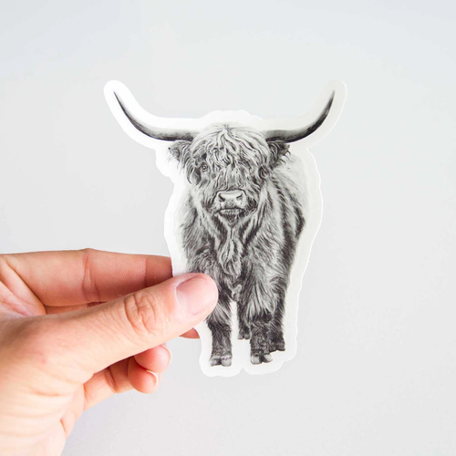 Highland Cow Sticker FireRock Station