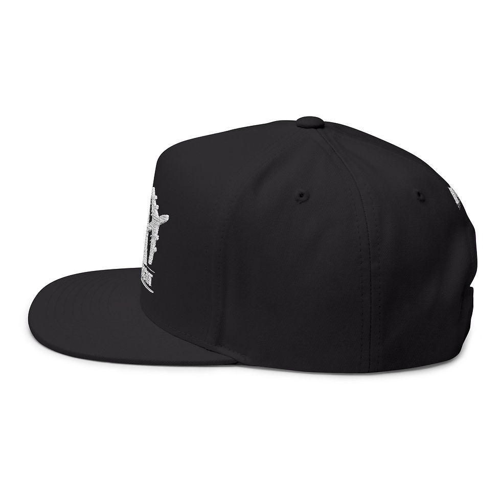 Thumbnail: M_FIGHT Flat Bill White Logo Cap