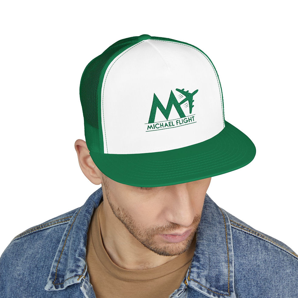 Thumbnail: Forever in Flight Kelly Green Panel Trucker Cap