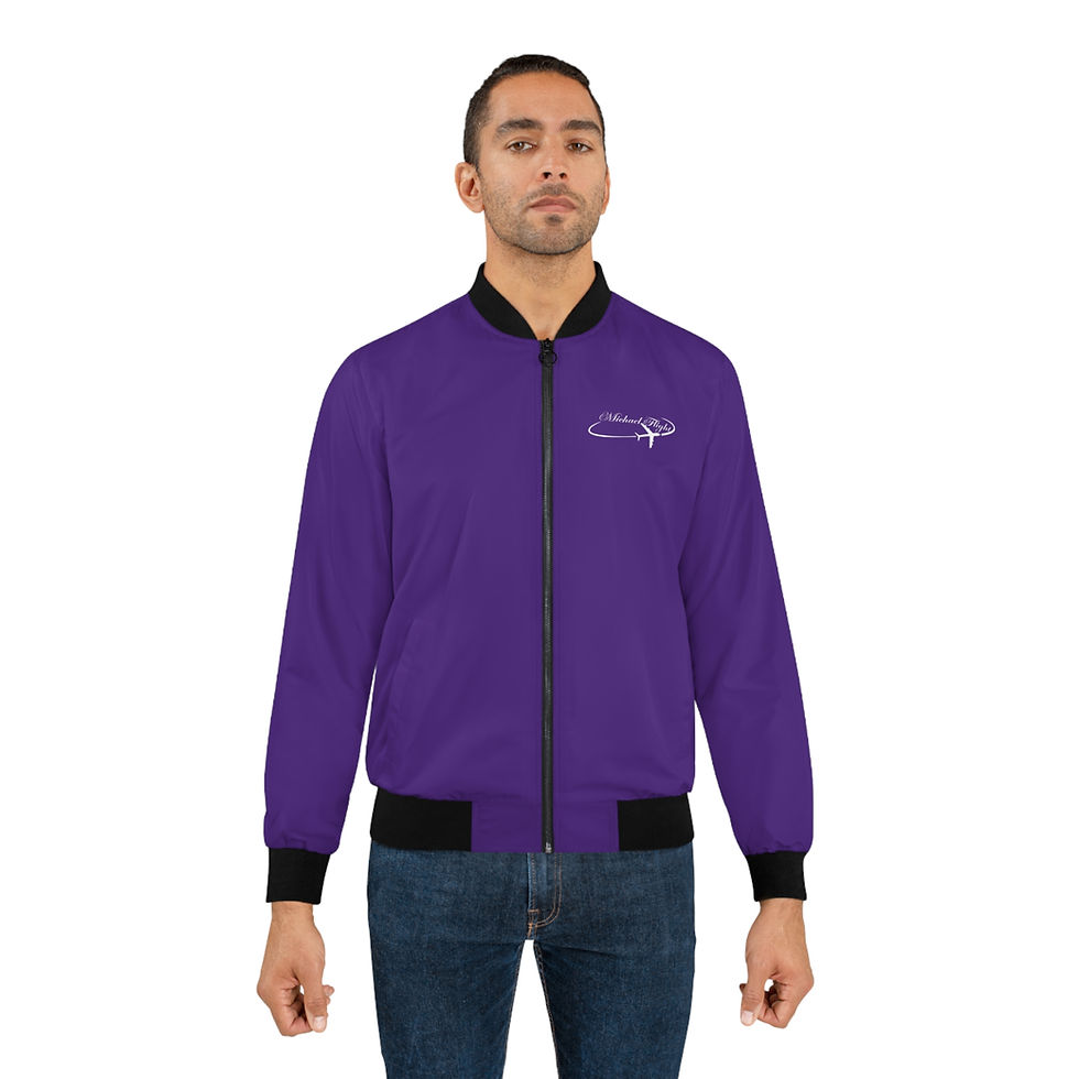 Thumbnail: Signature MF Purple Bomber Jacket