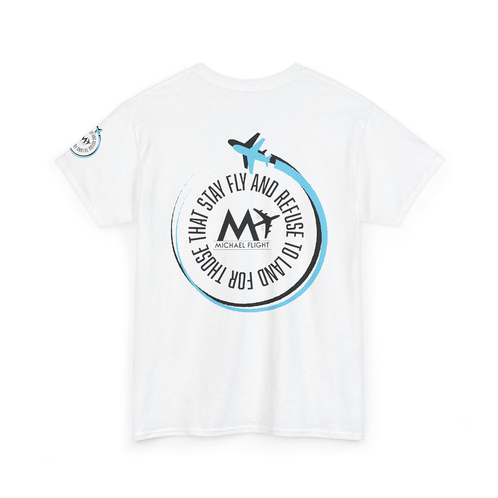 Thumbnail: FLIGHT Men Heavy Cotton Tee White/Blk/Pastel