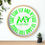 Thumbnail: FLIGHT Wall Clock (Lime Green)