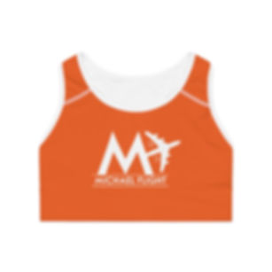 M_FLIGHT Orange Sports Bra