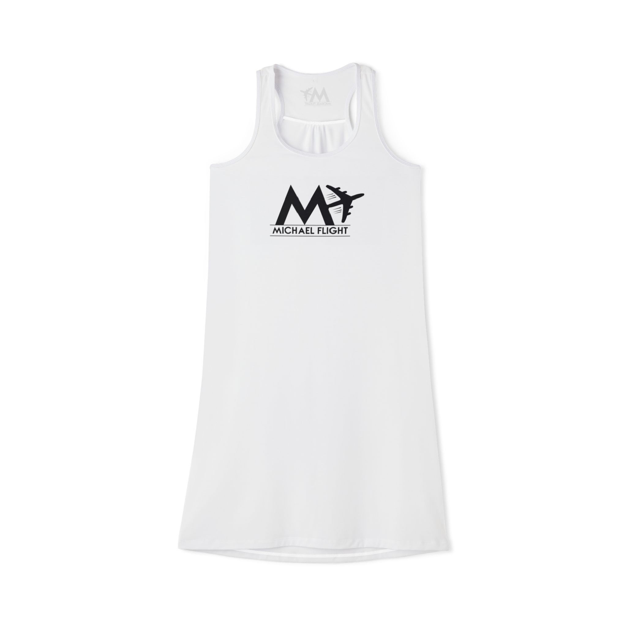 M_FLIGHT Women's Racerback Dress - White/Blk