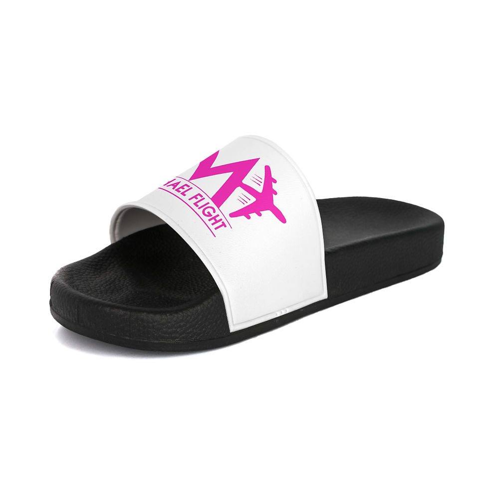 Thumbnail: M_FLIGHT Women's Slide Sandals - White & Pink