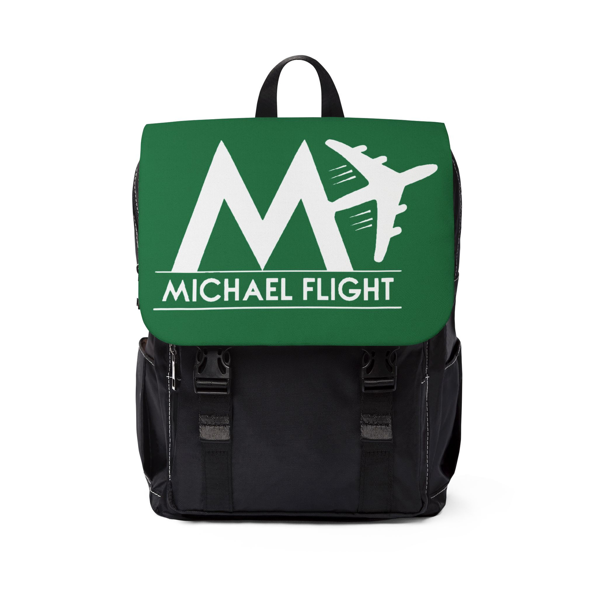 M_FLIGHT Green Casual Shoulder Backpack