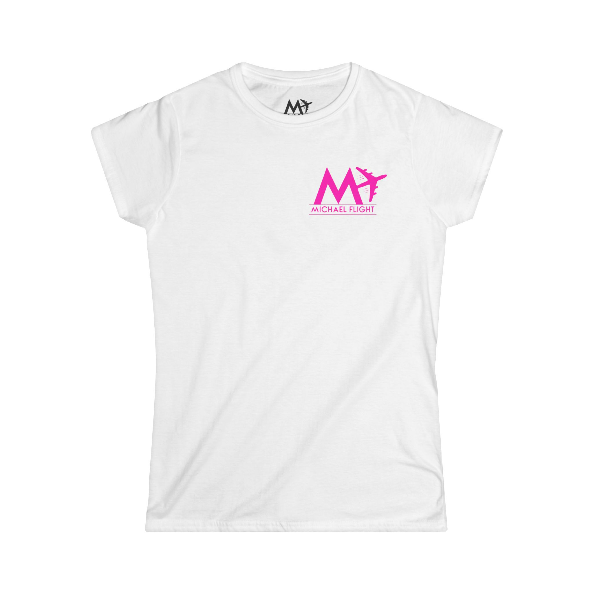 M_FLIGHT Women's Pink Pocket Logo Tee