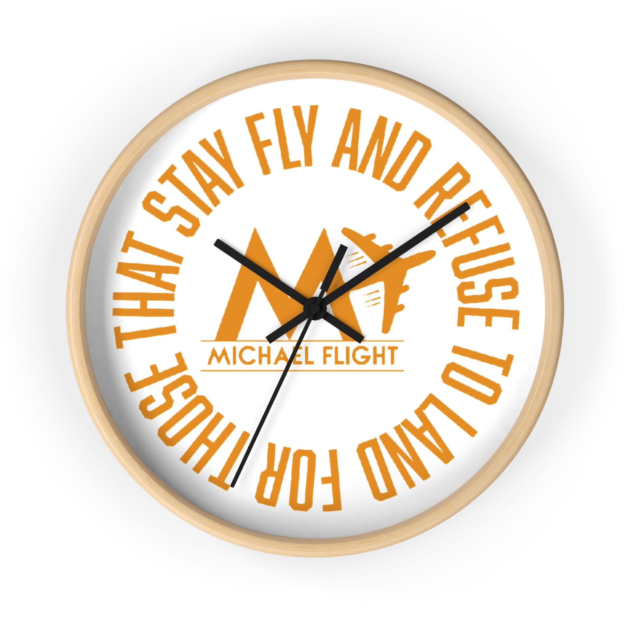 FLIGHT Wall Clock (Orange)