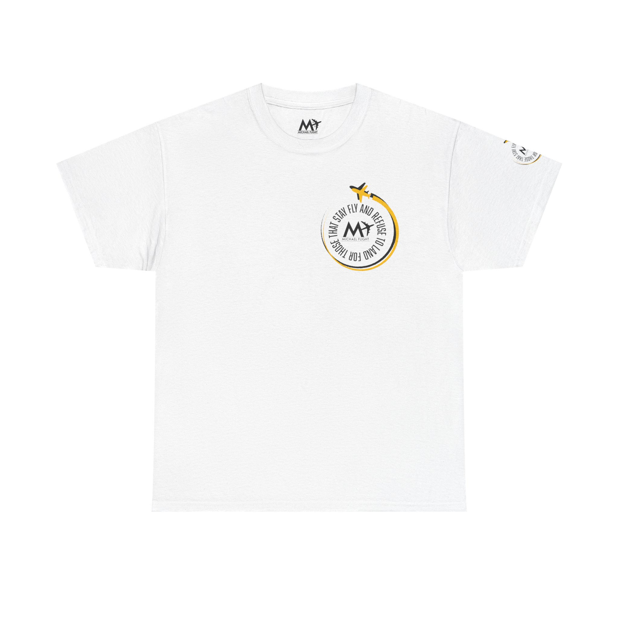 FLIGHT Men Heavy Cotton Tee White/Blk/Gold