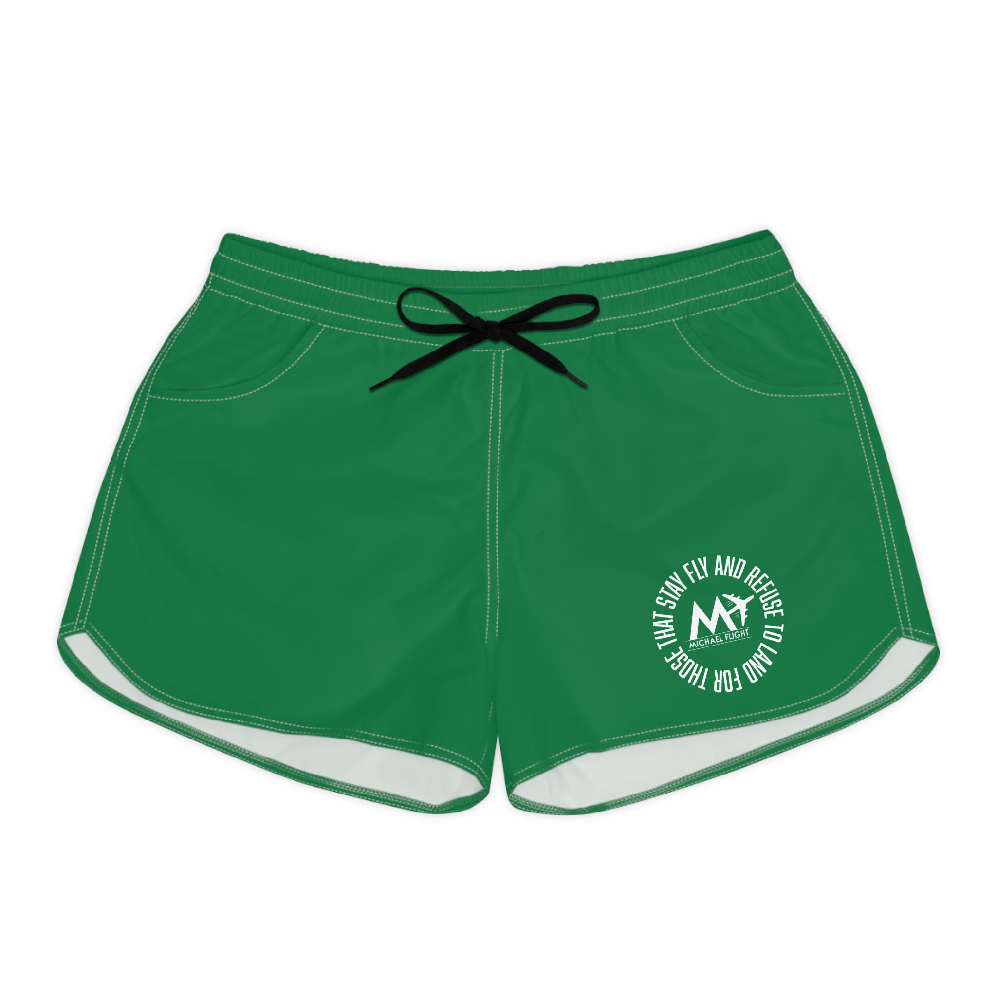 FLIGHT Women's Casual Shorts GREEN/WHITE 
